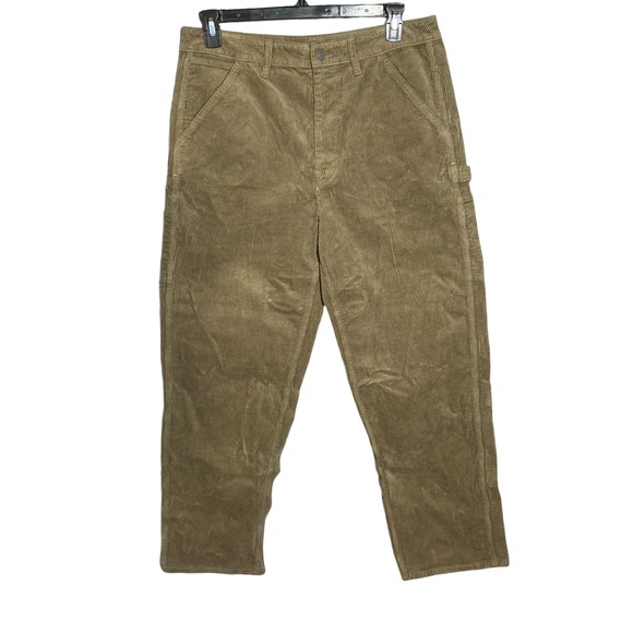 American Eagle Outfitters Other - American Eagle Mens Flex Carpenter Pants Size 32X32 Olive Color Corduroy Feel